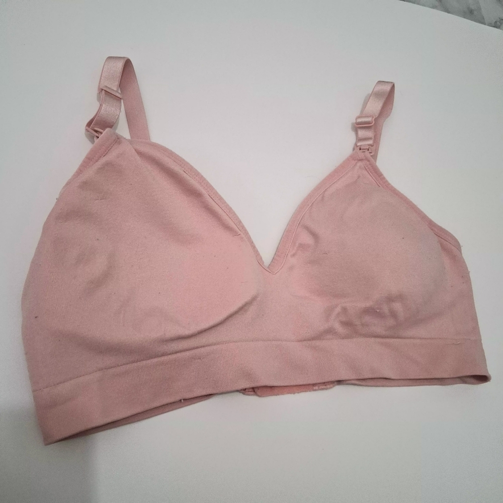 🎉Blush Pink Wireless Nursing Bralette Size Large